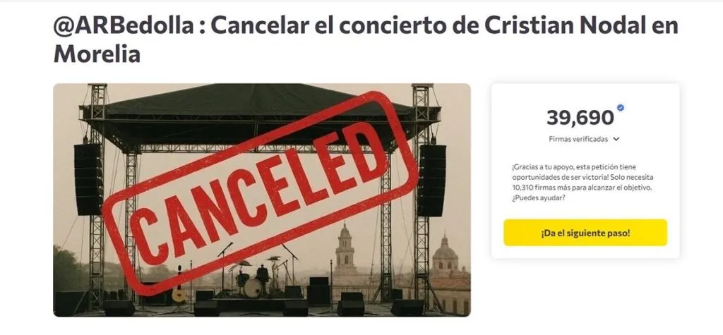 Crece presión para cancelación de concierto Nodal en Morelia 1