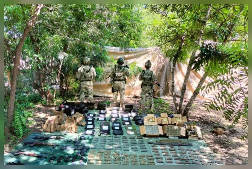 Decomiso de armas en Tepuche, Sinaloa