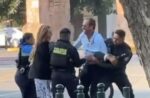 Detienen a hombre y mujer por quitar valla oficial y pasar su coche, en Morelia