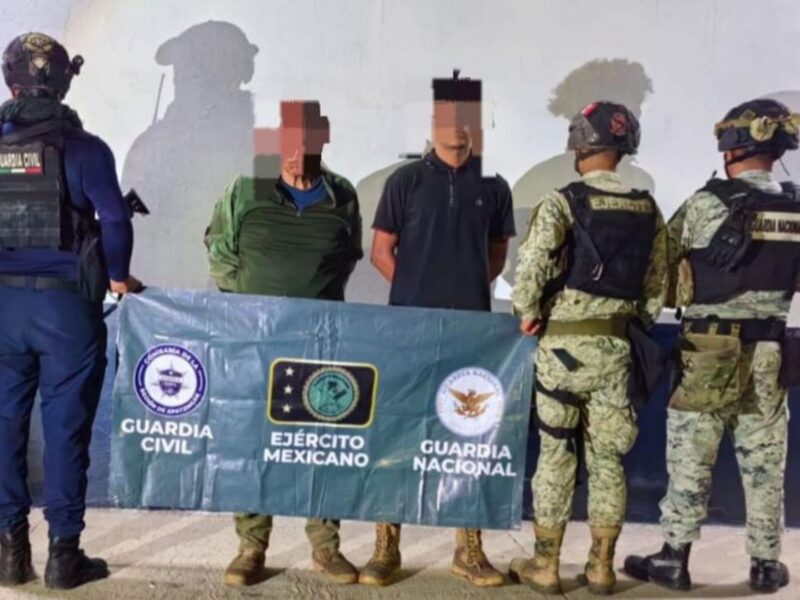 Detienen dos hombres armados en Apatzingán, Guardia Civil y Ejército, violencia en Michoacán,
