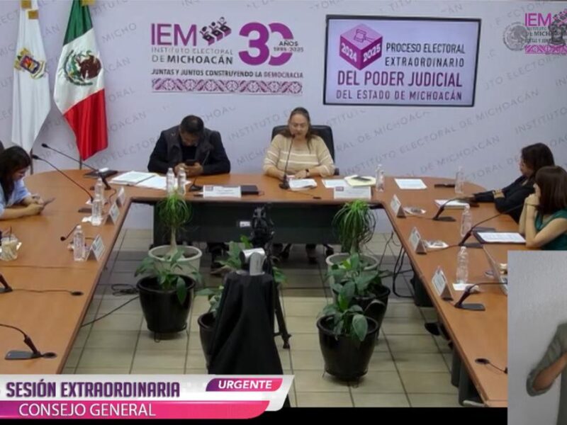 IEM concluye elección del Poder Judicial en Michoacán