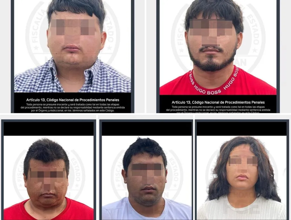 imagen de cinco detenidos en zamora