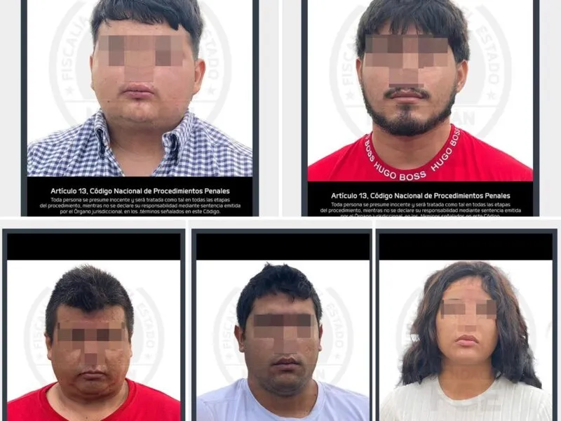imagen de cinco detenidos en zamora