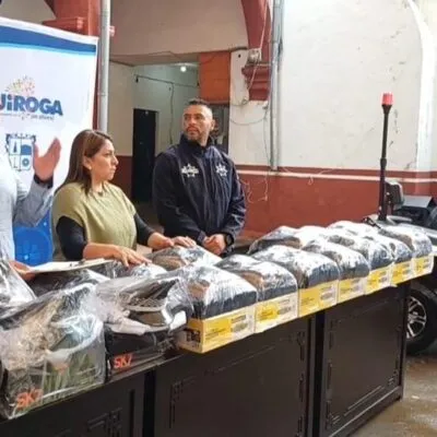 Inaugura Alma Mireya González Sánchez rehabilitación de instalaciones de Seguridad Pública y Tránsito en Quiroga y entrega equipo