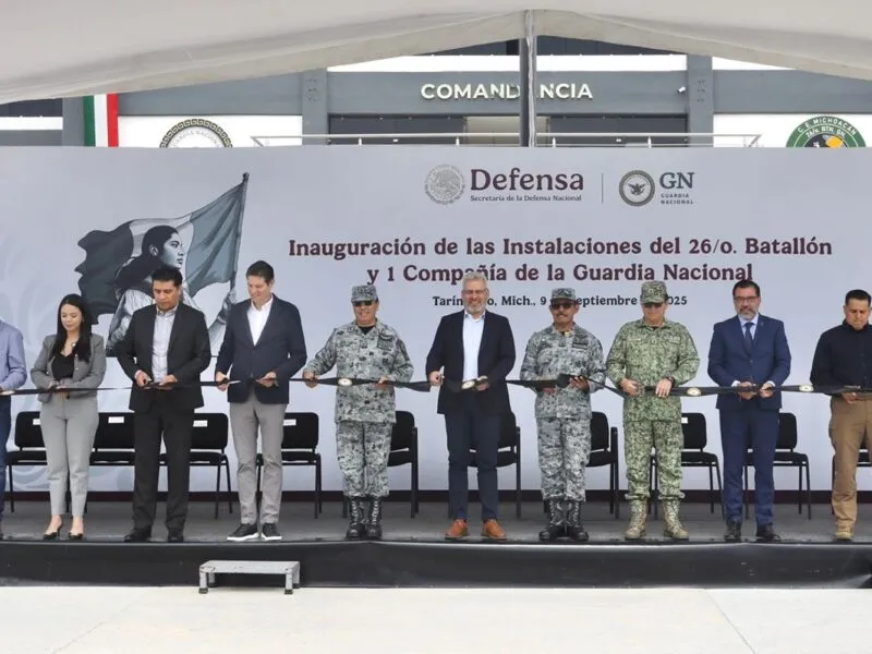 Inaugura Bedolla cuartel de la Guardia Nacional en Tarímbaro. 1