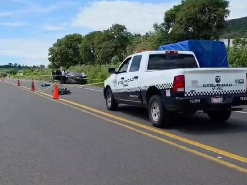 Joven motociclista muere en choque sobre la carretera Jacona–Los Reyes”