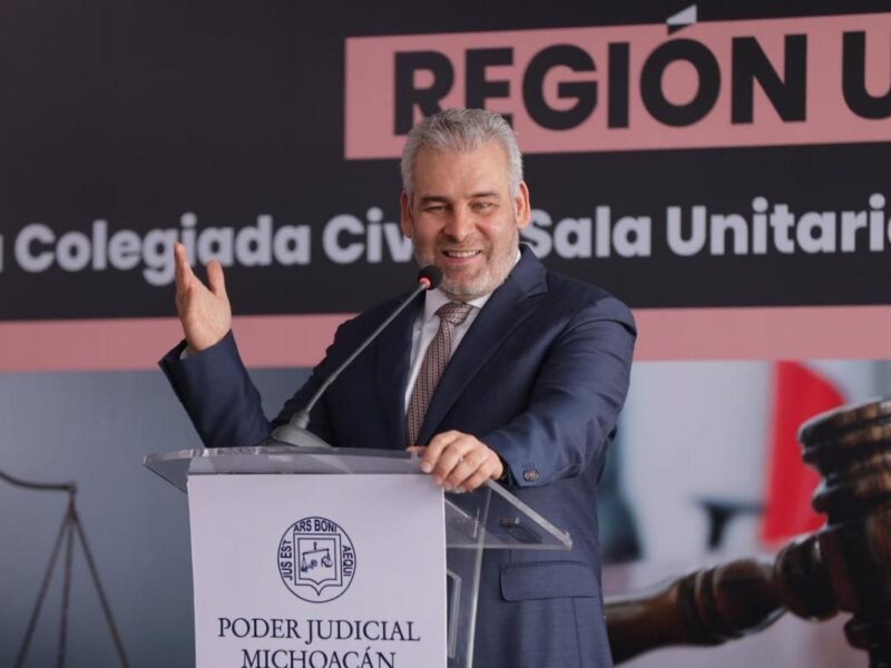 Justicia más cerca de la gente; pone Bedolla en marcha salas regionales judiciales en Uruapan