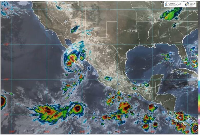 Lorena ocasionará lluvias torrenciales en zonas de la península de Baja California, e intensas en Sonora y Sinaloa