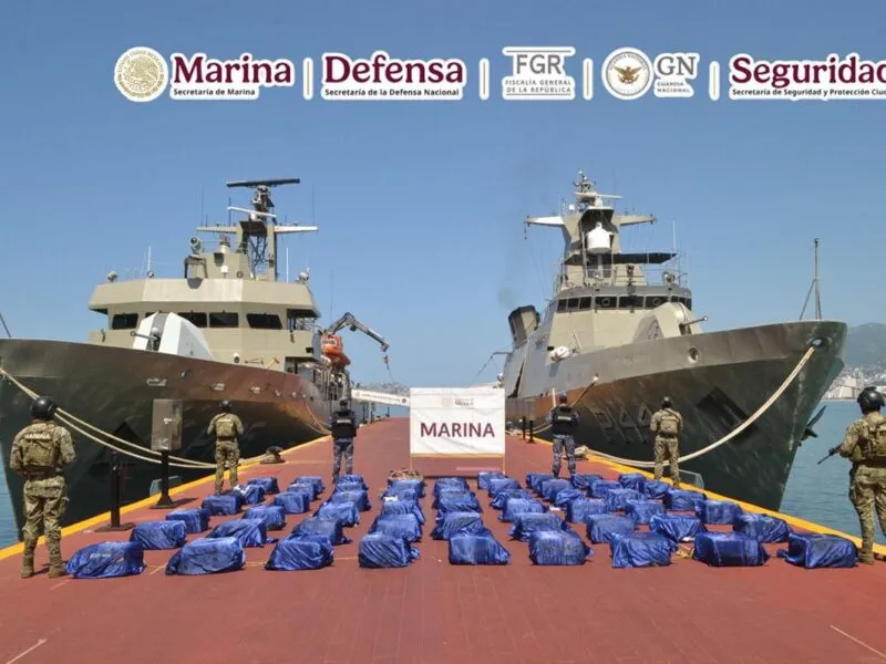 Marina da nuevo “golpe” millonario en altamar: incauta más de tonelada y media de cocaína en costas de Guerrero
