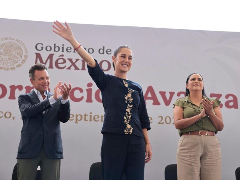 protestas en mitin de gobernador de Jalisco, Pablo Lemus; Sheinbaum pide respeto y amenaza con irse