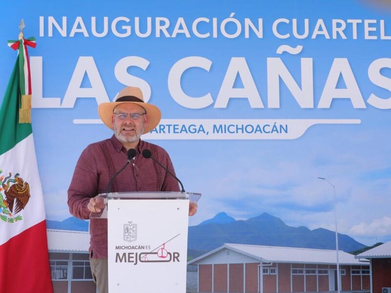 Ramírez Bedolla inaugura cuartel de Guarda Civil en Arteaga