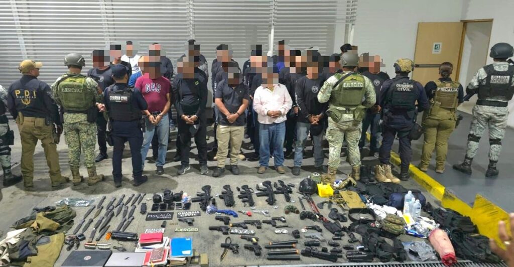 Reportan 38 detenidos en Vista Hermosa portar un arma y 19 réplicas