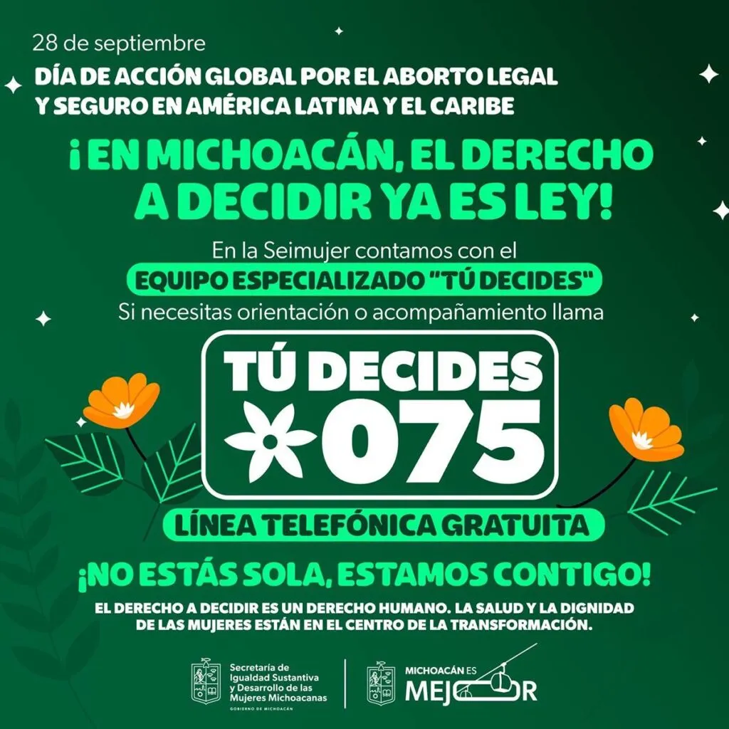 Seimujer fortalece derecho a decidir con la línea 075 y la Ruta Servicios de Aborto Seguro-2
