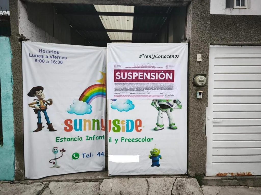 SSM suspende estancia infantil en Morelia por incumplir normas sanitarias
