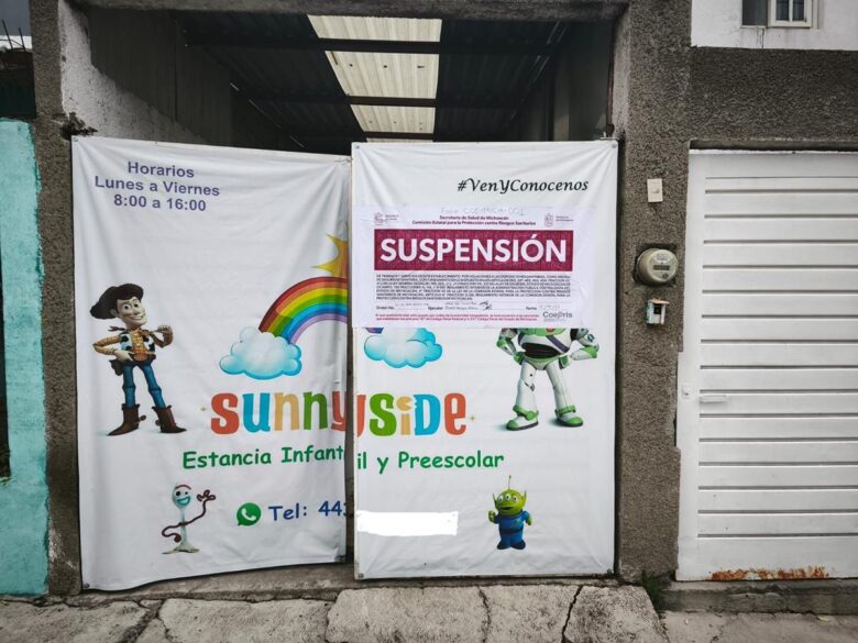 SSM suspende estancia infantil en Morelia por incumplir normas sanitarias