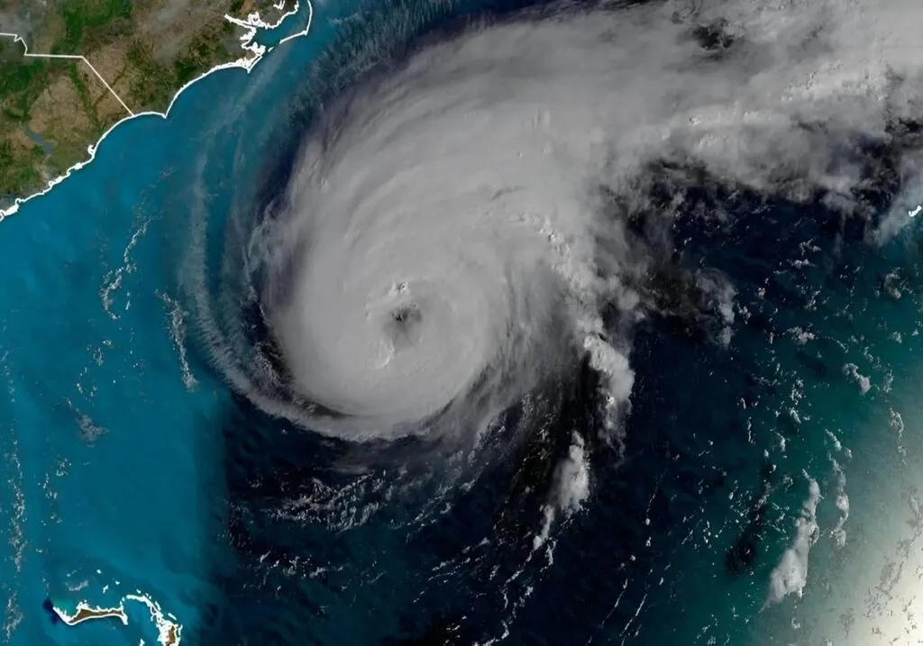 Vista satelital de Huracán Humberto