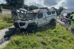 Vuelca patrulla de la Guardia Nacional en Panindícuaro: cinco elementos lesionados