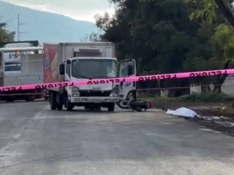 Accidente en Jacona: motociclista muere tras ser atropellado por camión de Lala