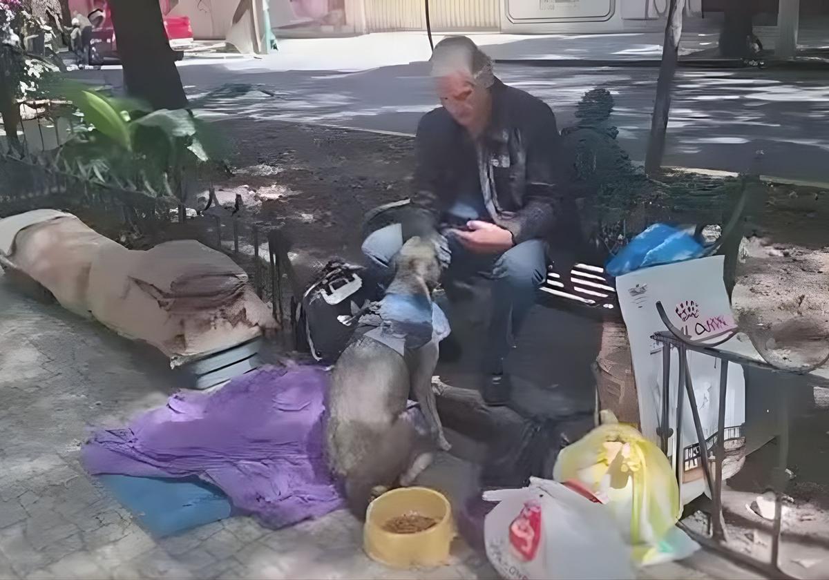 Alejandro Landero en situación de calle