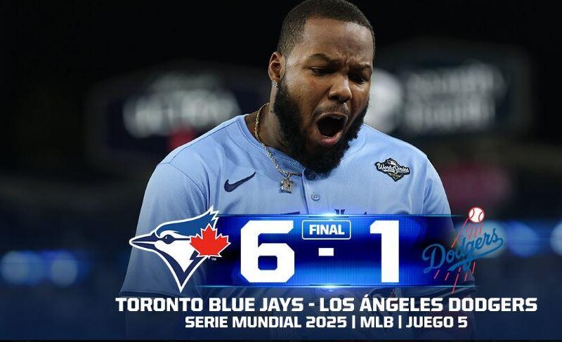 Azulejos a un juego de ganar la Serie Mundial 2025 al vencer 6-1 a Dodgers