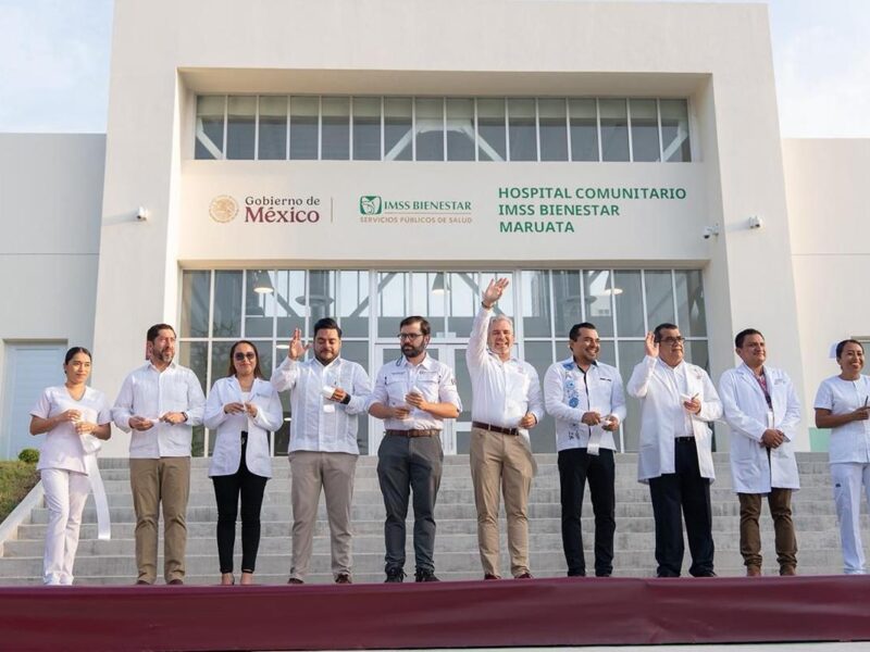 Bedolla inaugura hospital comunitario del IMSS Bienestar en Maruata