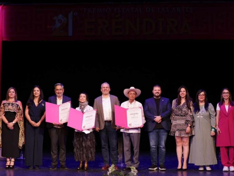 Bedolla reconoce a tres artistas michoacanos con el Premio Estatal de las Artes Eréndira 2025-2