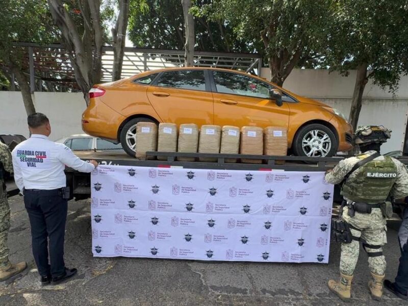 Dentro de operativo Blindaje Morelia, asegurados más de 57 kilos de mariguana: SSP