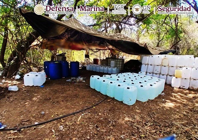 Desmantelan laboratorio de metanfetamina en Sinaloa