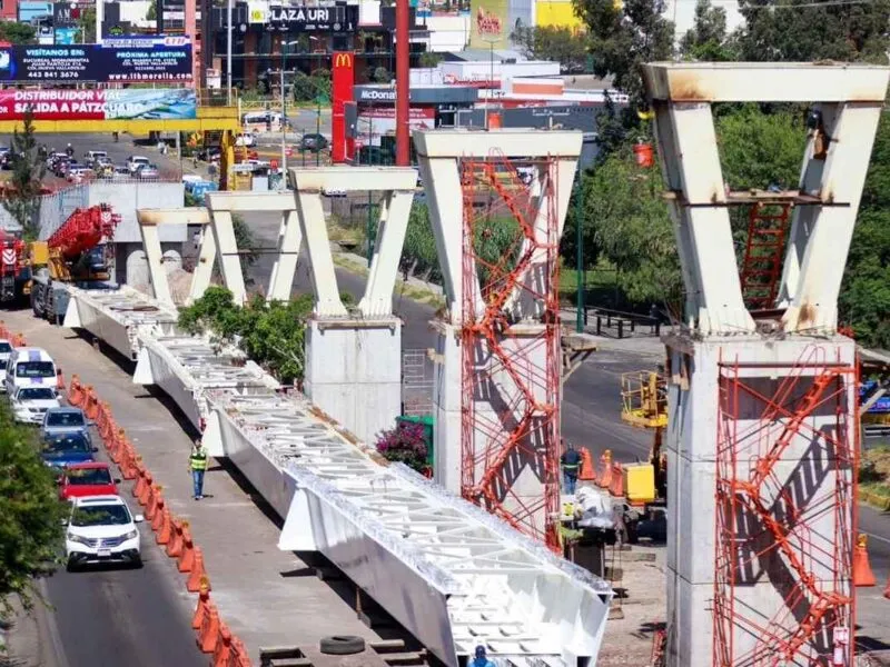 Avanza 54% la megaobra vial de salida a Pátzcuaro en Morelia