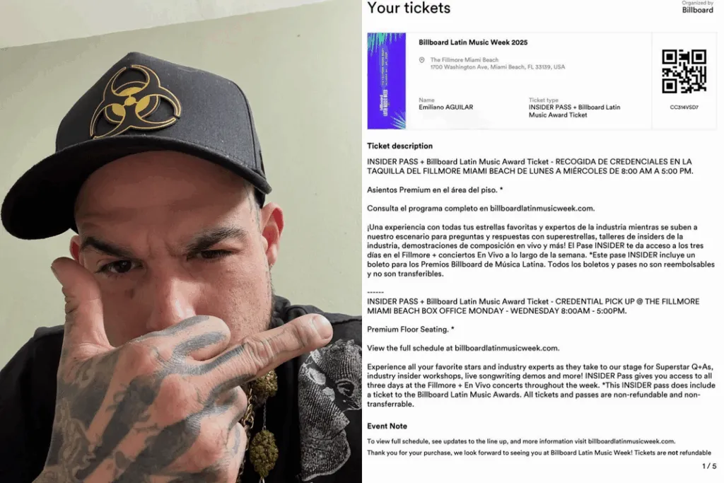 Emiliano Aguilar exhibe prueba y lanza mensaje a sus detractores tras polémica en los Latin Billboard-1