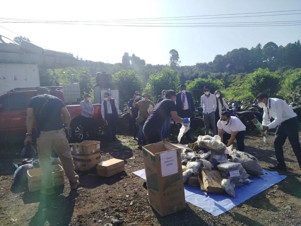 Fiscalía de Michoacán lleva a cabo destrucción de narcóticos en la región Uruapan-1