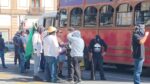 FNLS vandaliza tranvías tras enfrentamiento con elementos de seguridad en el Centro Histórico de Morelia