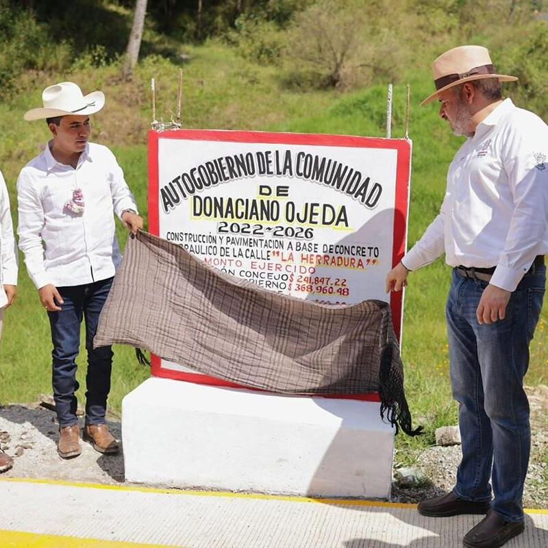 Inaugura Bedolla calle y domo en autogobierno de Donaciano Ojeda