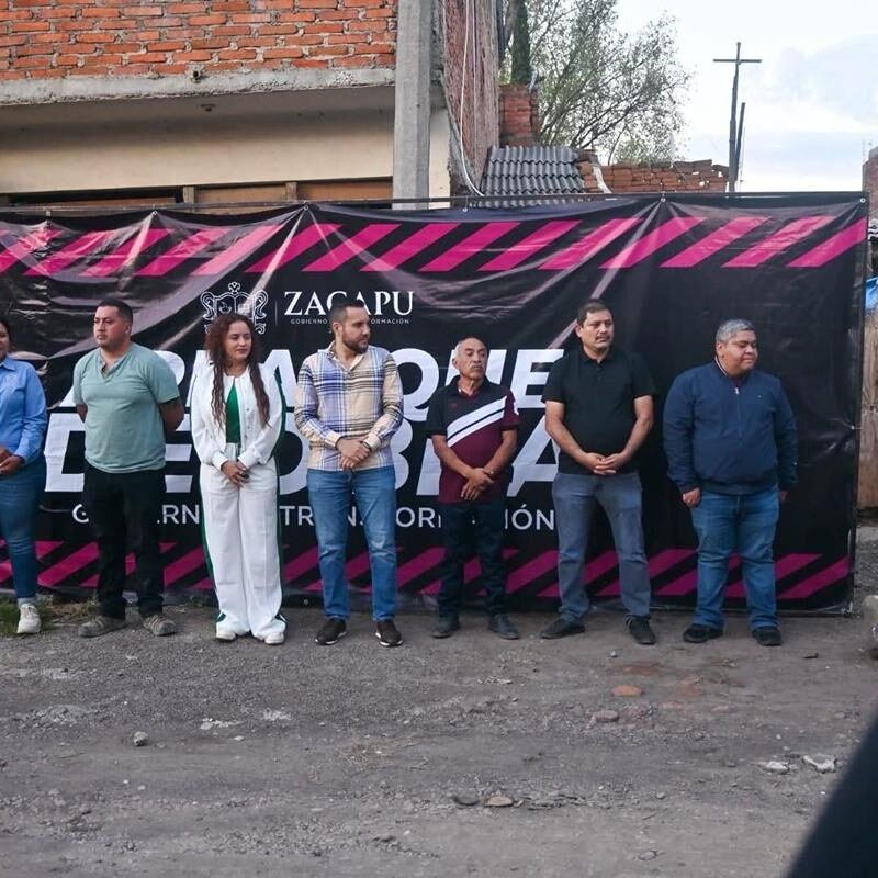 Inicia Mónica Valdez la pavimentación de la calle Benito Quezada en la colonia Wenceslao en Zacapu