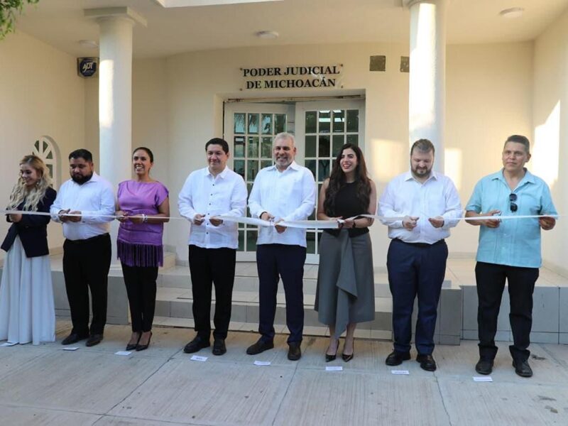Justicia más cercana en región Apatzingán; inaugura Bedolla salas judiciales
