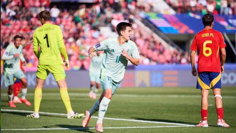 México con doblete de Mora rescata empate ante España en el Mundial Sub-20 Chile 2025