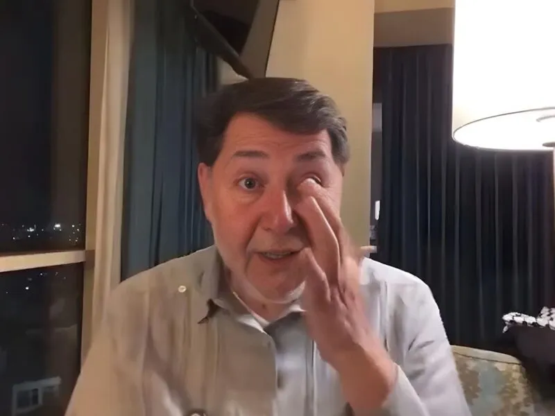 Noroña se emociona en vivo hablando de Palestina