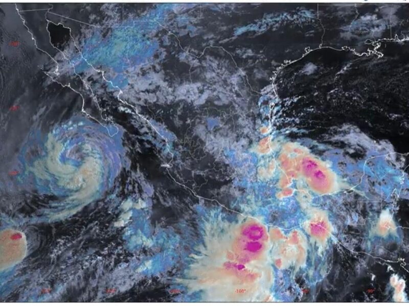 Priscilla mantiene lluvias muy fuertes y oleaje elevado en Baja California Sur