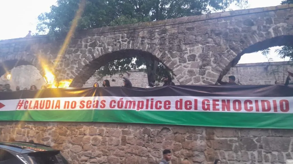 Protesta pro Palestina en Festival de Cine de Morelia