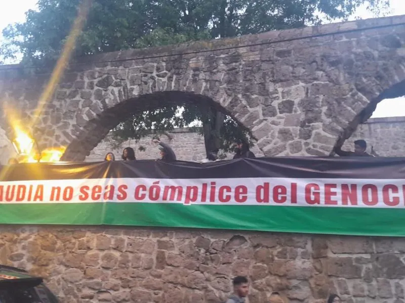 Comité en Solidaridad con Palestina irrumpe en el FICM; exigen romper relaciones con Israel