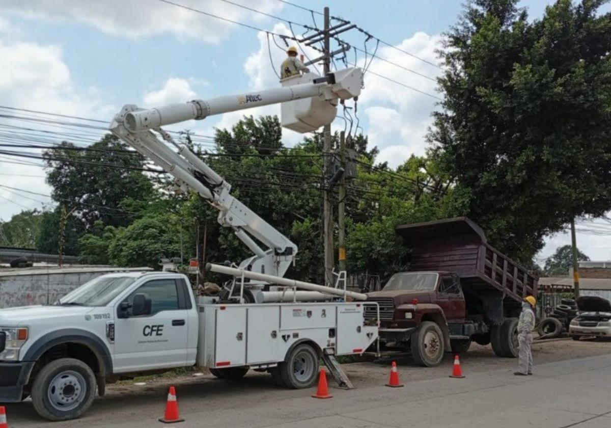 Restablece CFE suministro eléctrico a 98.72% de usuarios afectados por lluvias