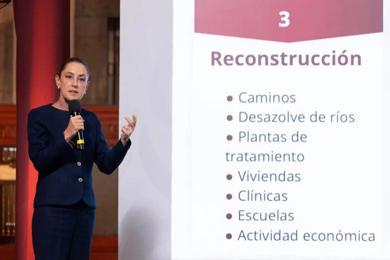 Sheinbaum estima que se necesitarán 10 mil millones de pesos para la reconstrucción tras inundaciones