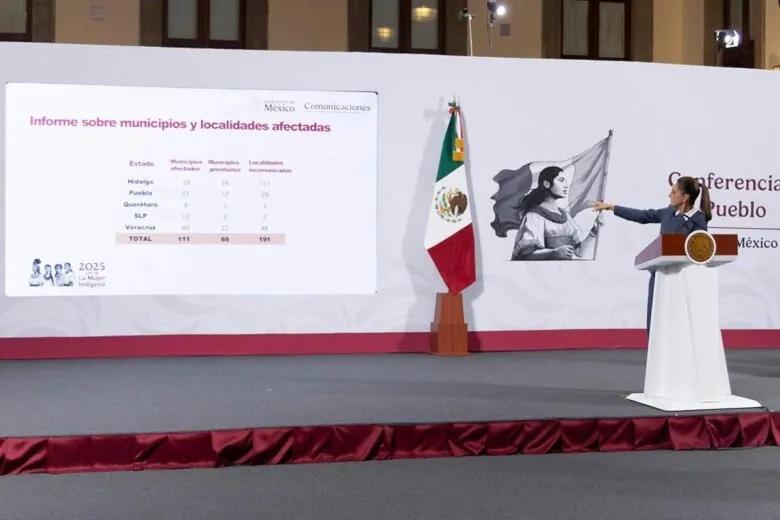 Sheinbaum informó que van más de 13 mil viviendas censadas por daños tras lluvias en México apoyo federal