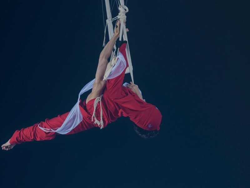 Trapecista sufre aparatosa caída durante espectáculo del Magic Time Circus en Hidalgo 1
