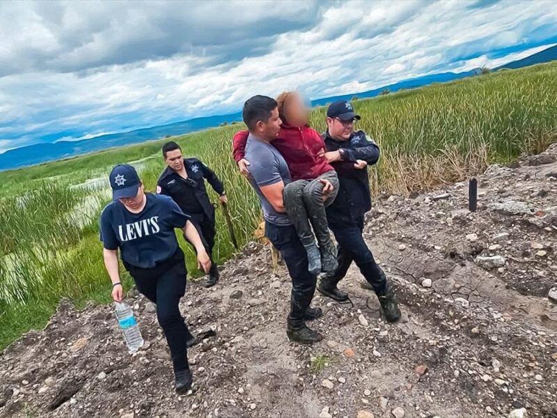 turista extraviada en lago de cuitzeo