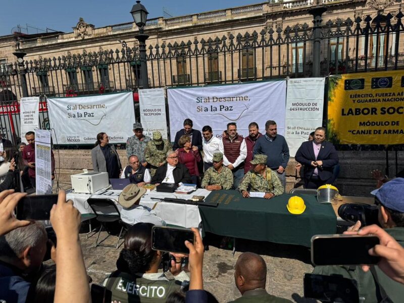 Arranca en Morelia la primera Feria del Bienestar y Desarme del Plan Michoacán