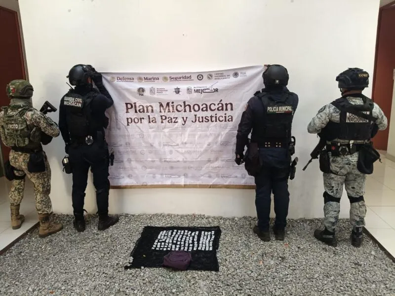 Asegurados 150 envoltorios de metanfetamina en Zamora, resultado del Plan Michoacán: SSP