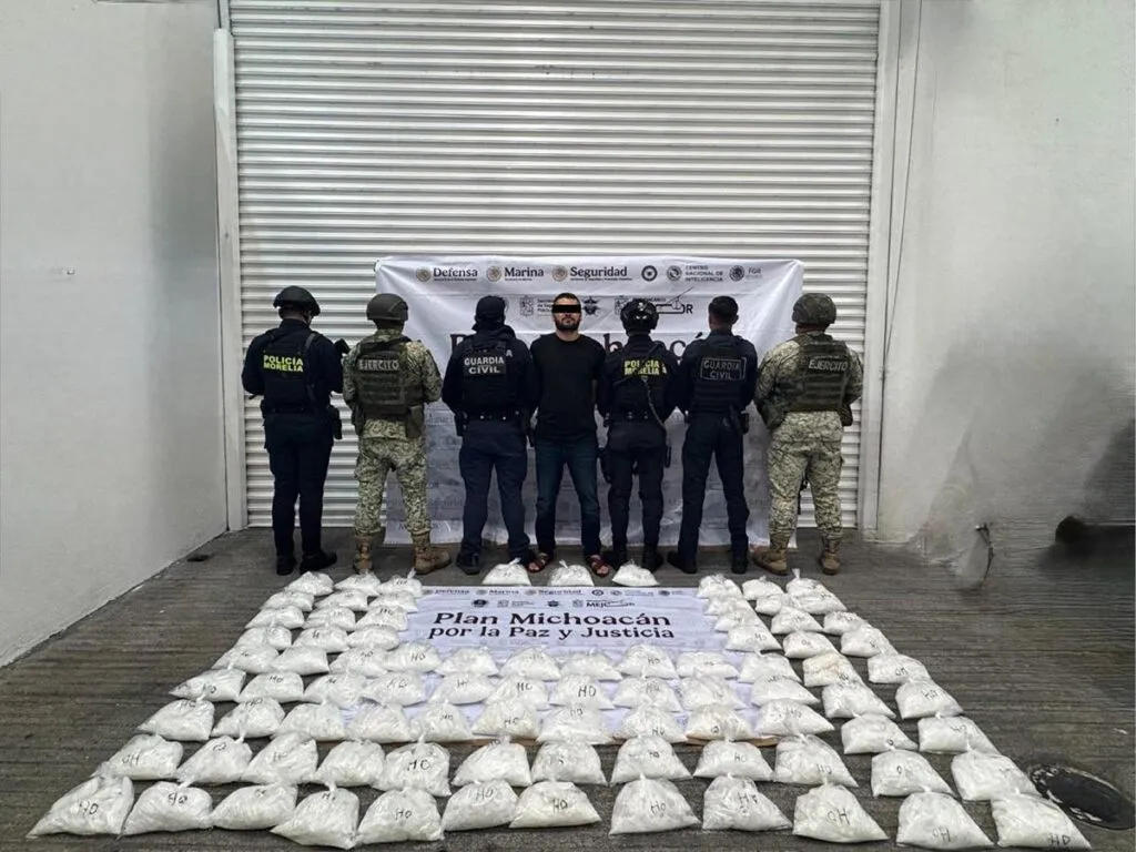 Asegurados 50 kg de droga y detienen a un implicado en Morelia: SSP-1