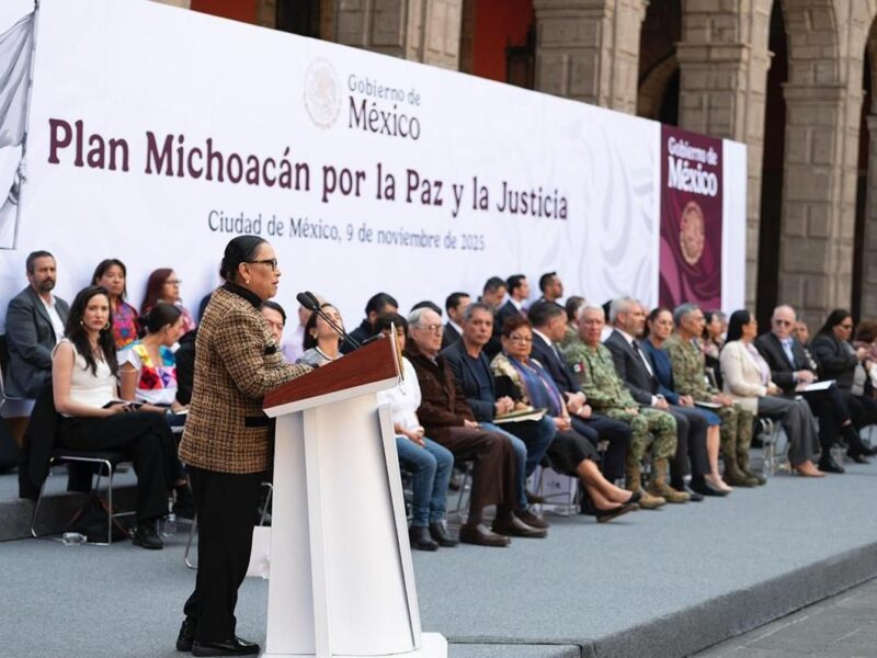 atención plan de la paz Michoacán Rosa Icela