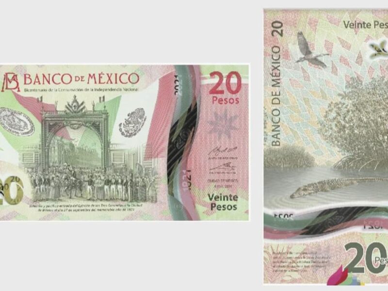 Banco de México descarta la salida de circulación del billete de 20 pesos